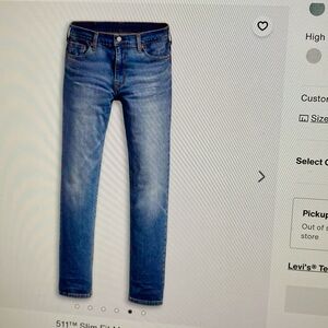 Mens 511 Levi’s Premium size 31  slim fit